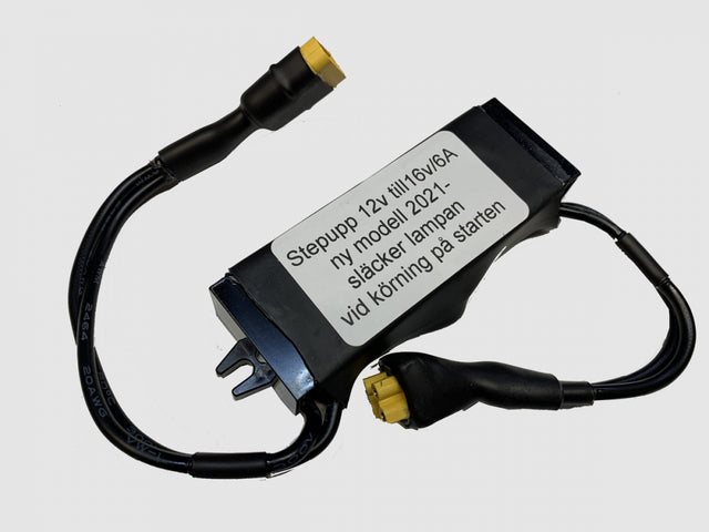 Stepupp 12 till 16volt/6amp för 2xE40F i hojkåpa