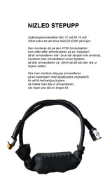 Stepupp 12 till 16volt/6amp för E40F på hjälmen