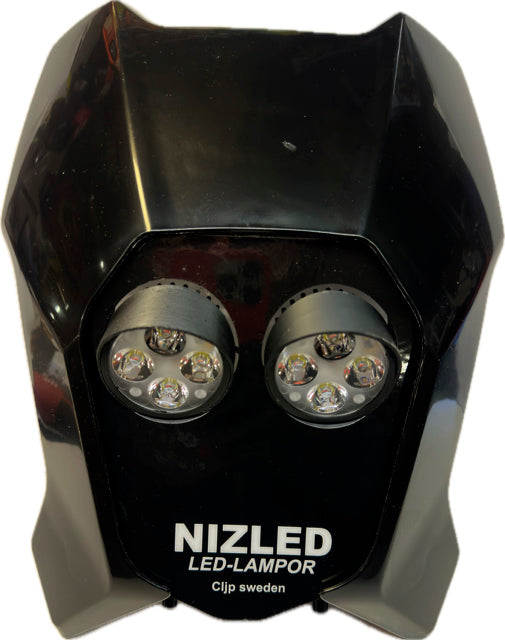 Dubbelljus varmvit 80w Triumph 2024-, svart, 2xE405k NIZLED