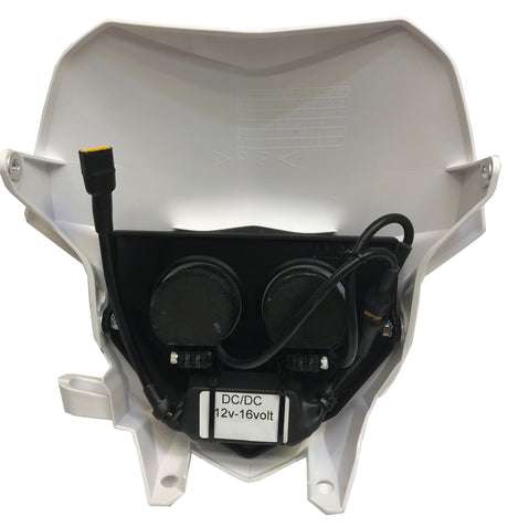 Dubbel lampkåpa kallvit 80w, Yamaha WR 2019-2026, vit, 2xE406k