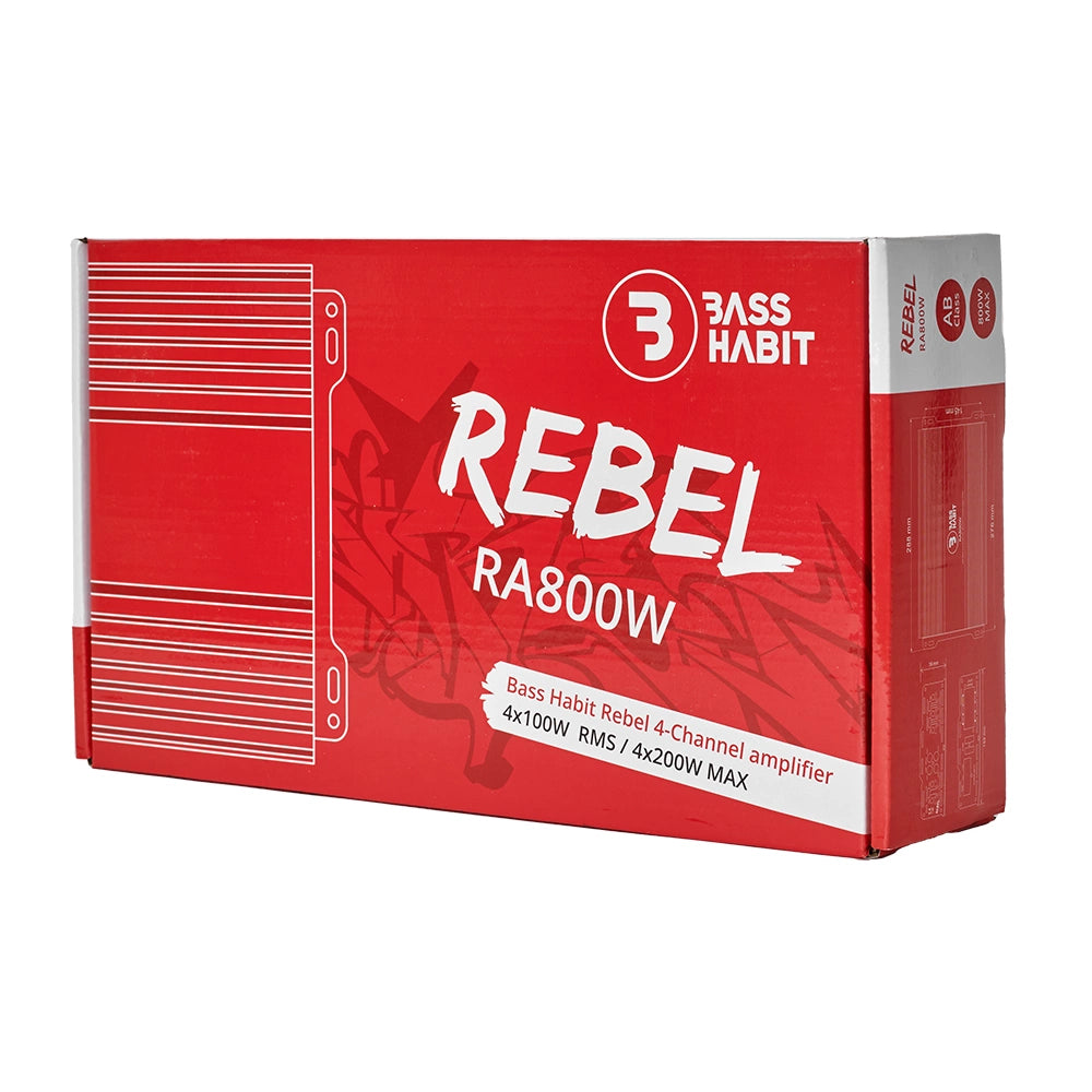 Bass Habit Rebel RA800W, fyrkanaligt slutsteg