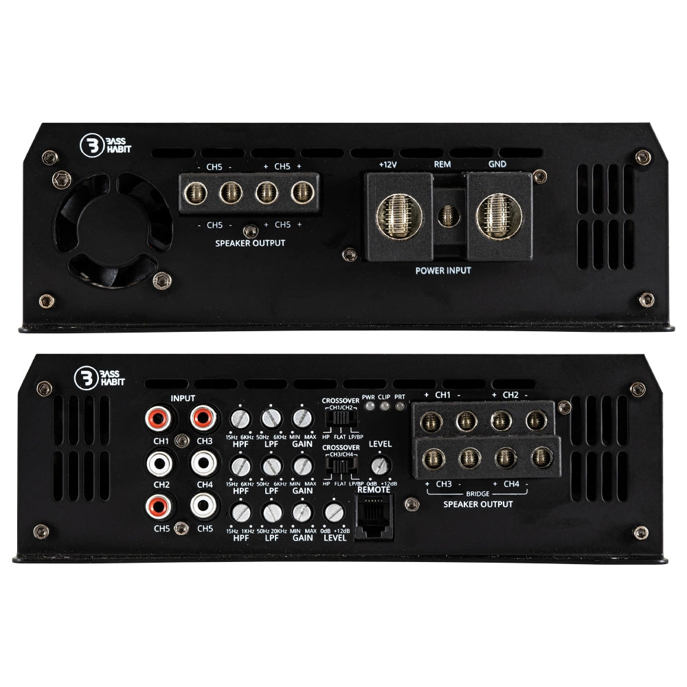 Bass Habit SPL ELITE 2200.5DF, femkanalssteg