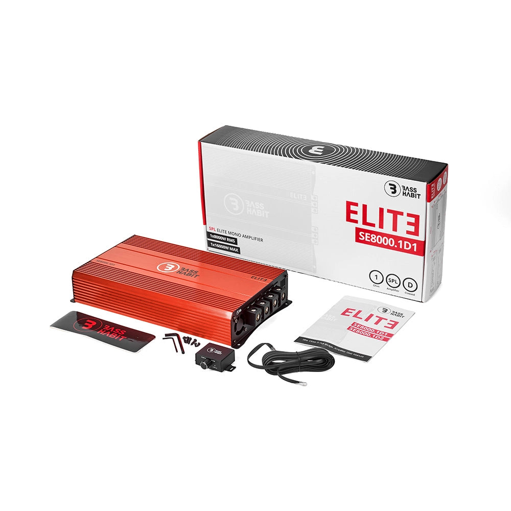 Bass Habit SPL ELITE 8000.1D1, extremt strömstarkt monoblock