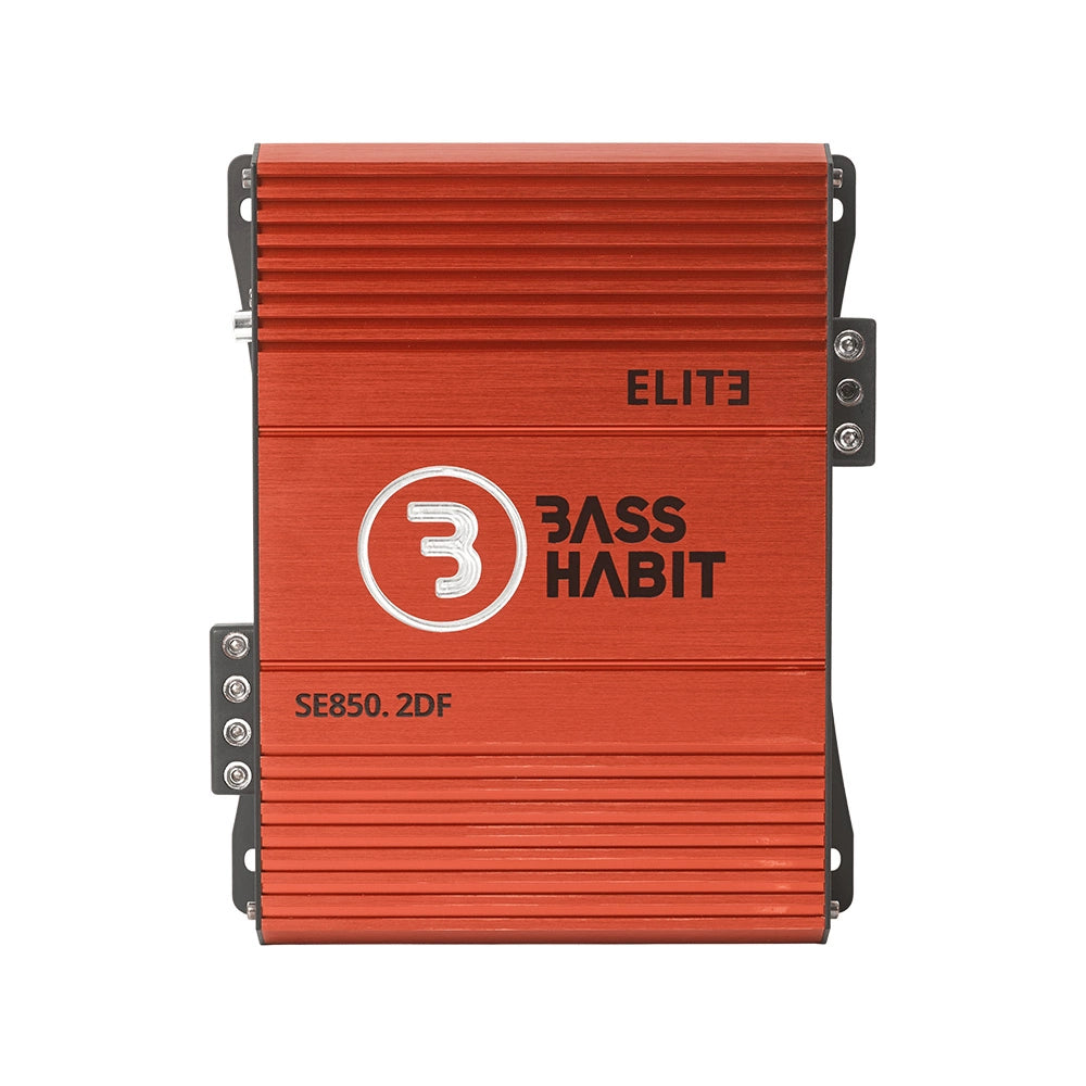 Bass Habit SPL ELITE 850.2DF, strömstarkt tvåkanaligt slutsteg