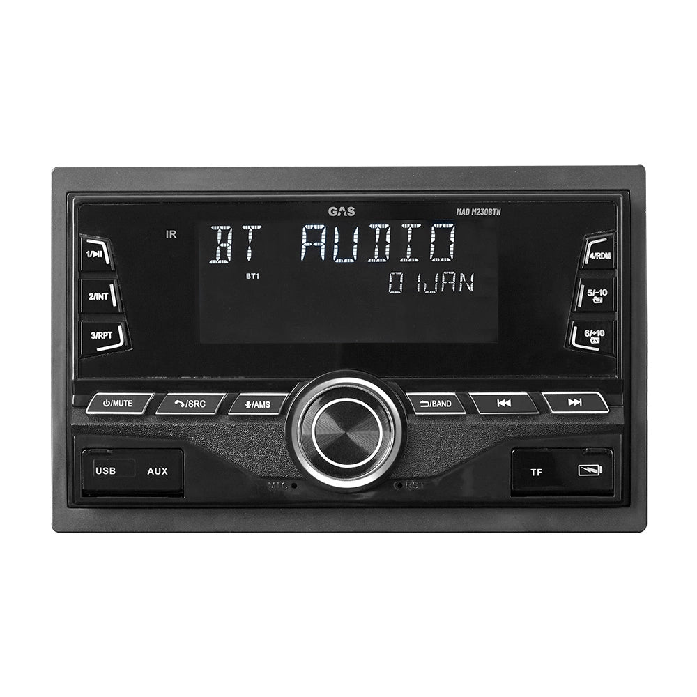 GAS MAD M230-BTN dubbel-DIN med Bluetooth, DSP och 3 par lågnivå