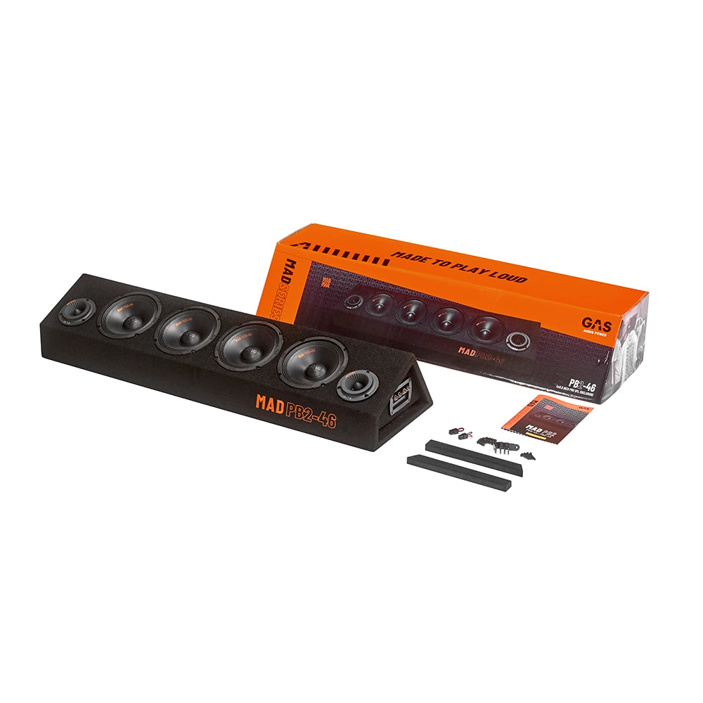 GAS MAD PB2-46, grymma 6.5" midbasar i färdigmonterad raggarplanka
