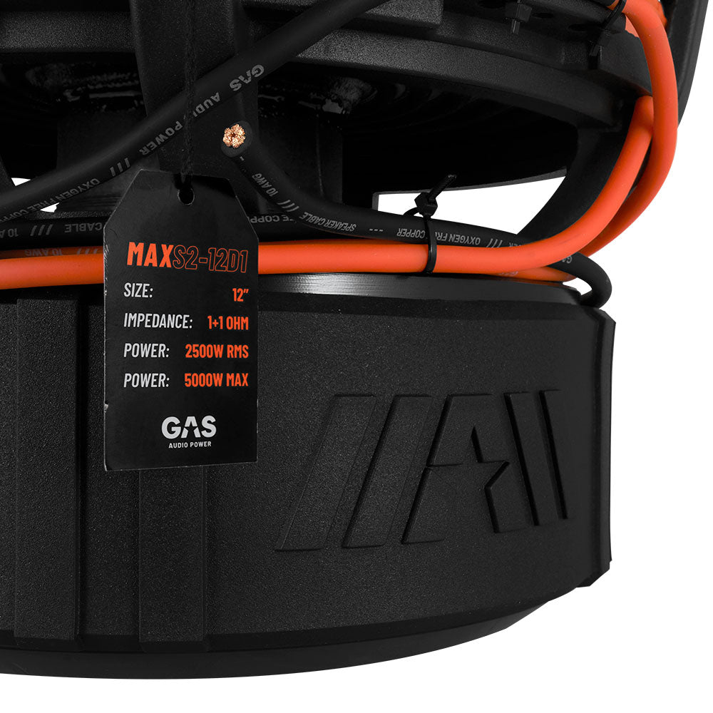 GAS MAX S2-12D1, brutalt 12" baselement, returexemplar