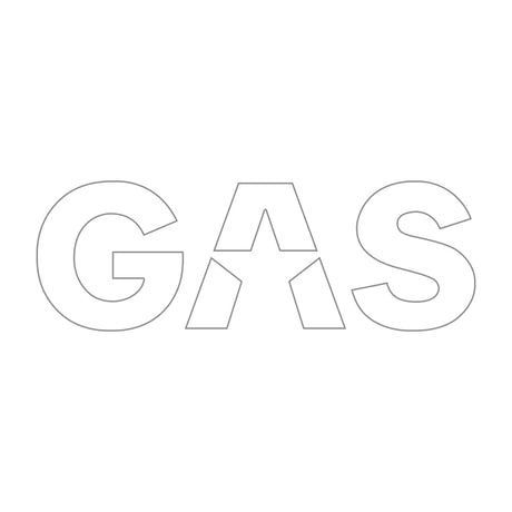 GAS-klistermärke 45x15.5cm, vit