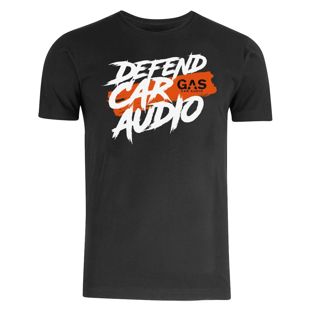 GAS T-shirt "Defend Car Audio" Orange/Vit XL