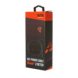 GAS MAX svart 10mm² OFC-strömkabel, 2 meter
