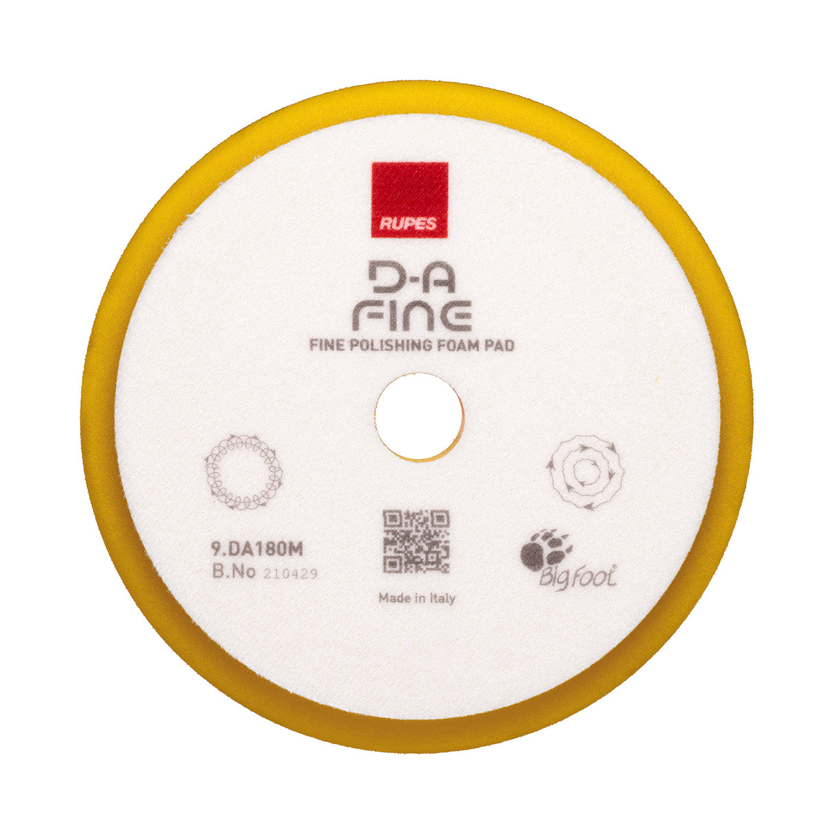 RUPES Skumtrissa D-A Fine 150/180 mm – Gul