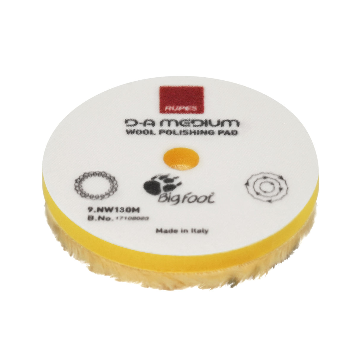 Rupes Ulltrissa D-A Medium Wool 130 mm – Gul