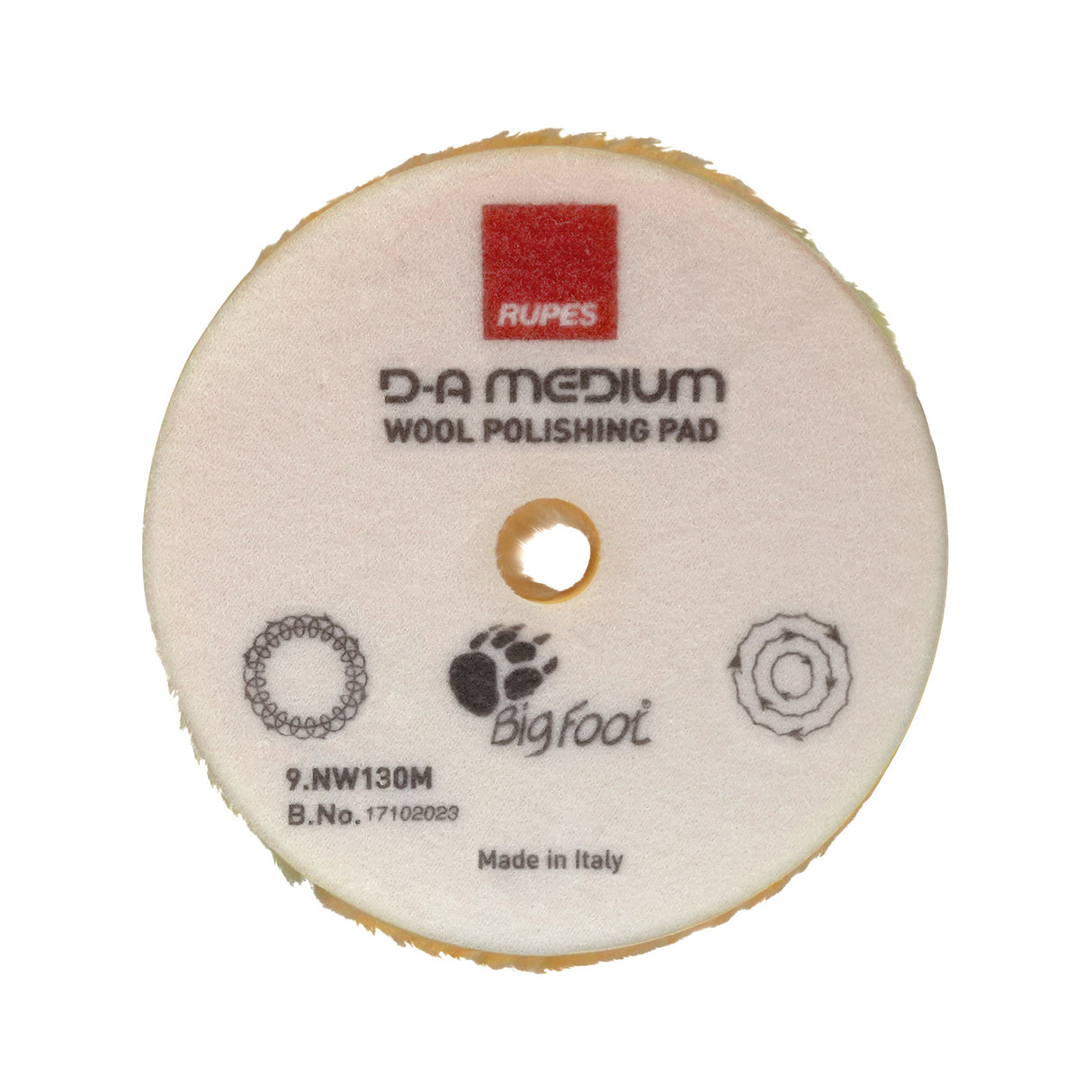 Rupes Ulltrissa D-A Medium Wool 130 mm – Gul