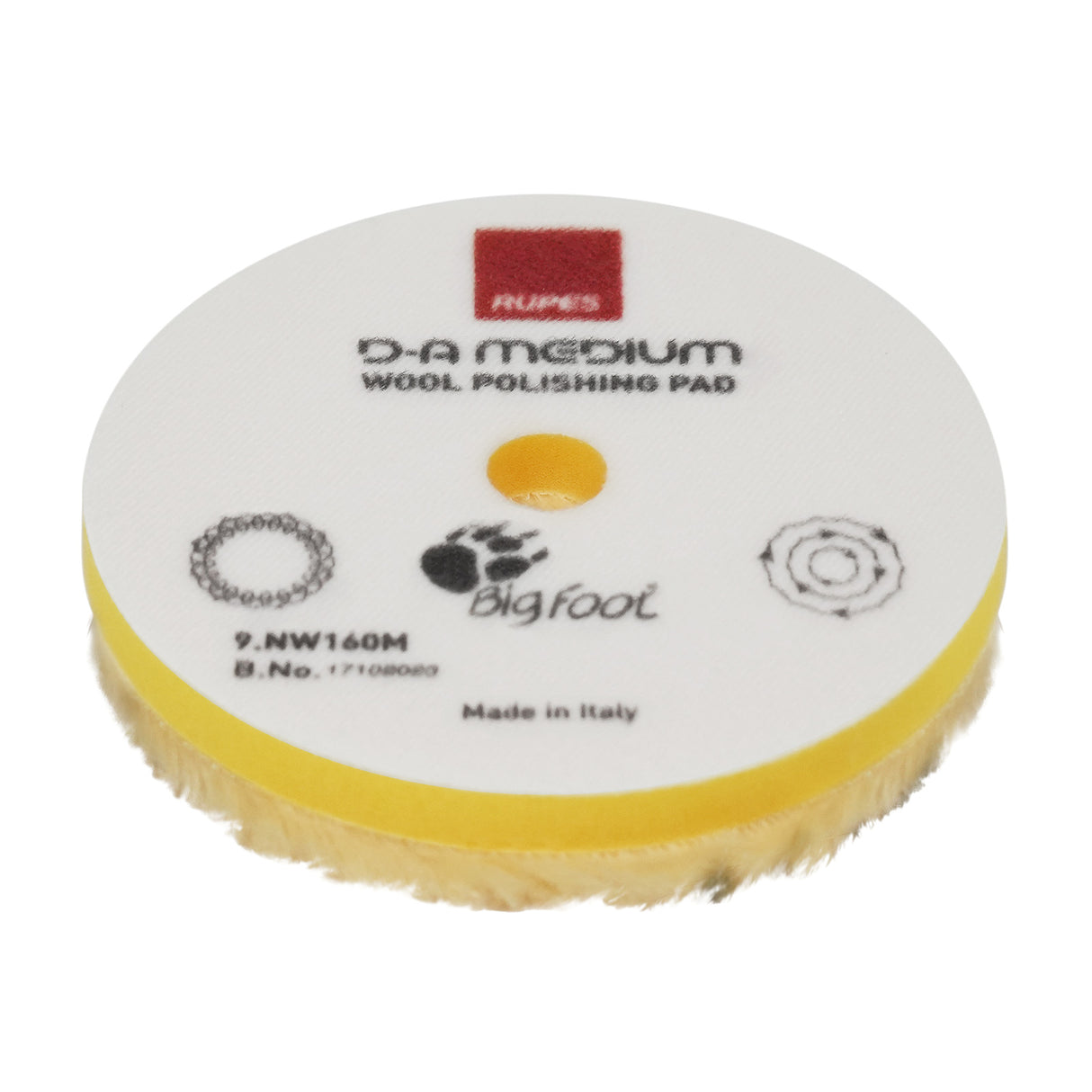 Rupes Ulltrissa D-A Medium Wool 160 mm – Gul