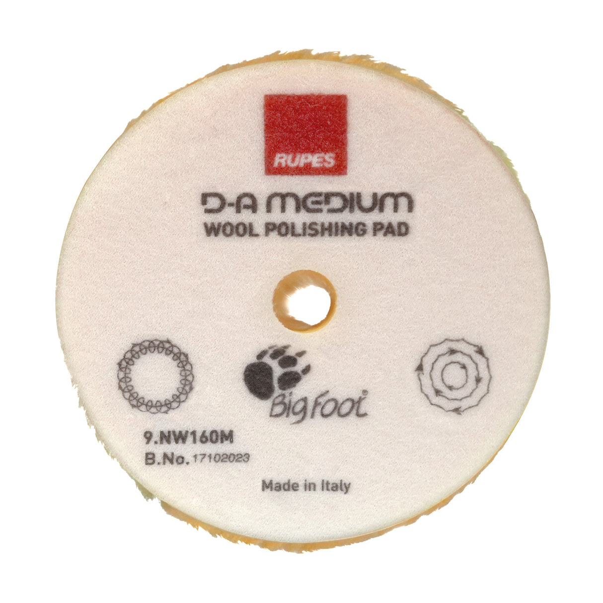 Rupes Ulltrissa D-A Medium Wool 160 mm – Gul