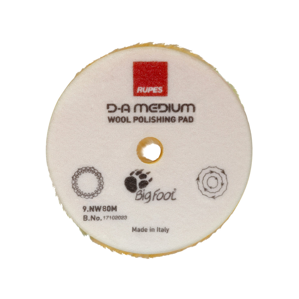 Rupes Ulltrissa D-A Medium Wool 80 mm – Gul