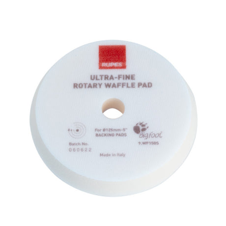 Rupes Skumtrissa Våfflad Rotary Ultra-Fine 125 mm – Vit
