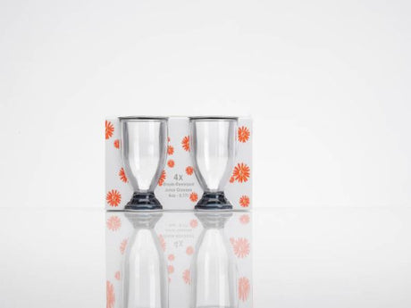 Flamefield Juiceglas 17 cl – Smoke Grå, 4-pack i tåligt akryl