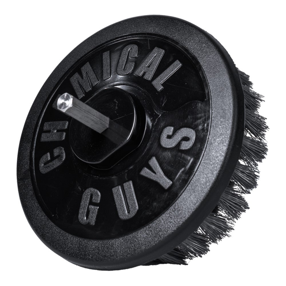 Chemical Guys Spinner Carpet Drill Brush Light Duty – Mjuk rengöringsborste för tyg och känsliga ytor