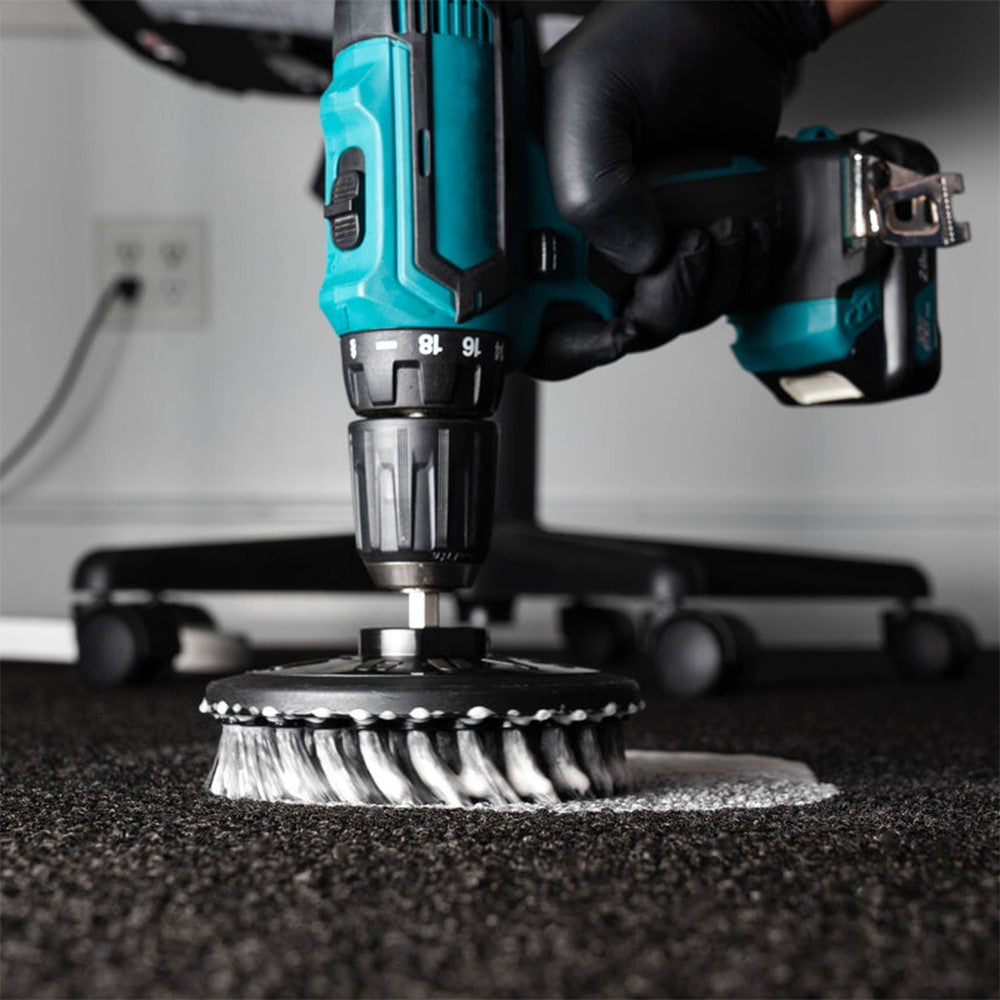 Chemical Guys Spinner Carpet Drill Brush Light Duty – Mjuk rengöringsborste för tyg och känsliga ytor