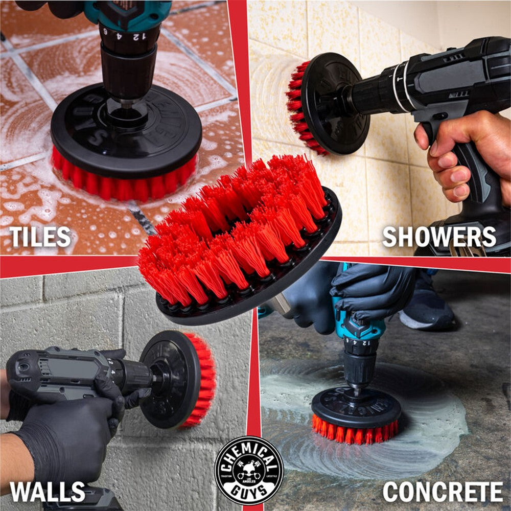 Chemical Guys Spinner Carpet Drill Brush Heavy Duty – Grov rengöringsborste för hårda ytor och tuff smuts