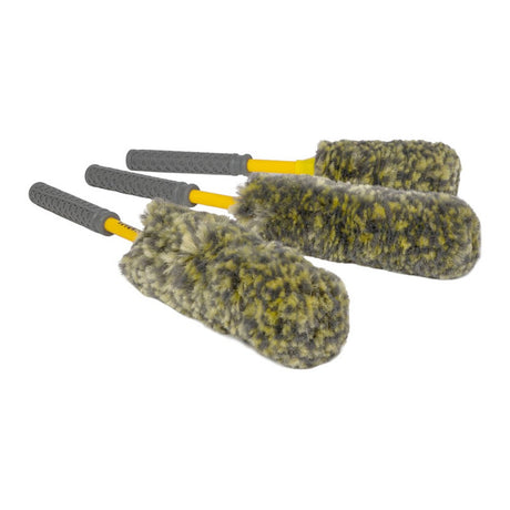 Chemical Guys Rimpaca Ultimate Wheel Brush Set 3-DELAR - Ultrafluffiga, skonsamma och mångsidiga rengöringsborstar