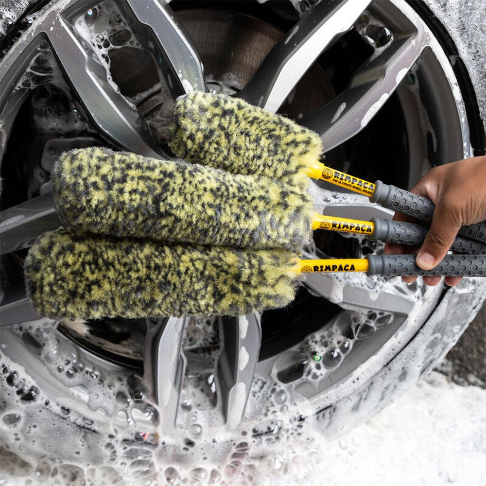 Chemical Guys Rimpaca Ultimate Wheel Brush Set 3-DELAR - Ultrafluffiga, skonsamma och mångsidiga rengöringsborstar