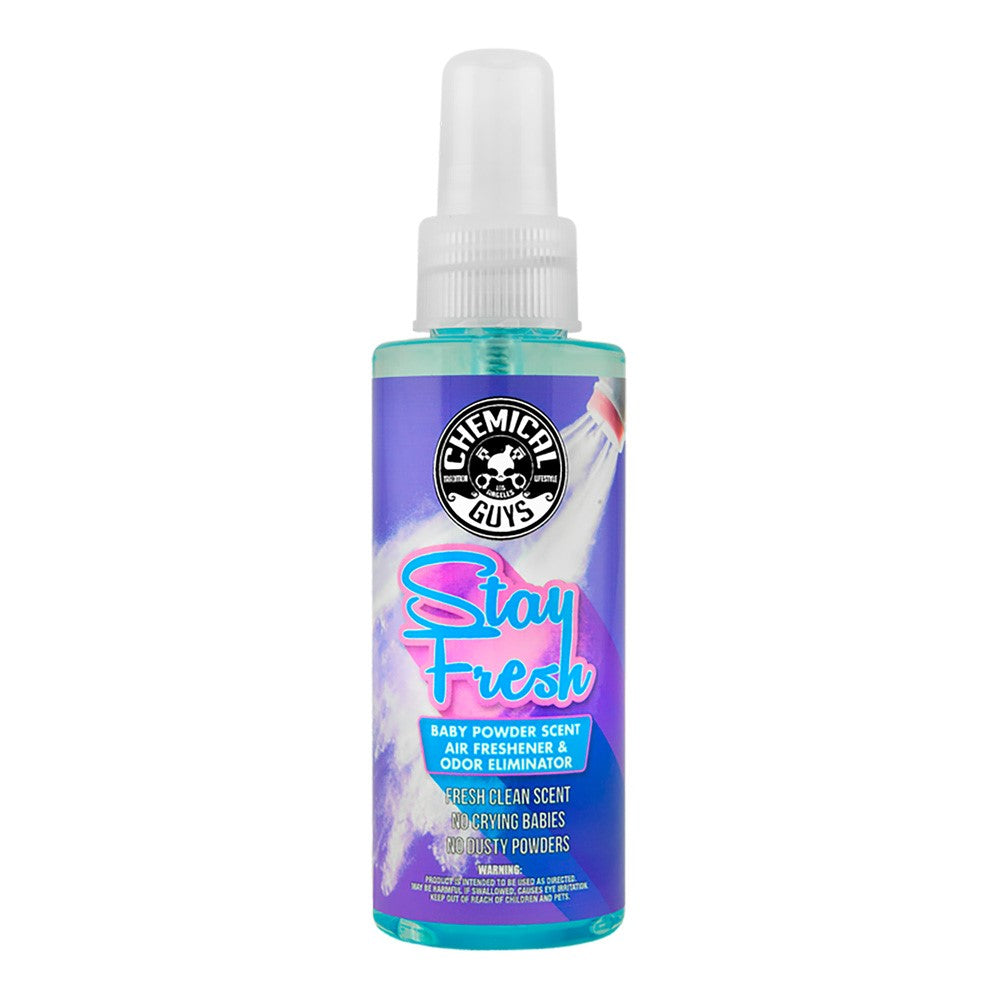 Chemical Guys Stay Fresh Baby Powder Air Freshener 118 ml – Klassisk talkpuderdoft för alla utrymmen
