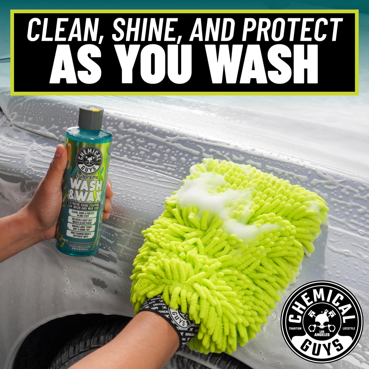 Chemical Guys Bilschampo Sudpreme Wash & Wax, 473 ml