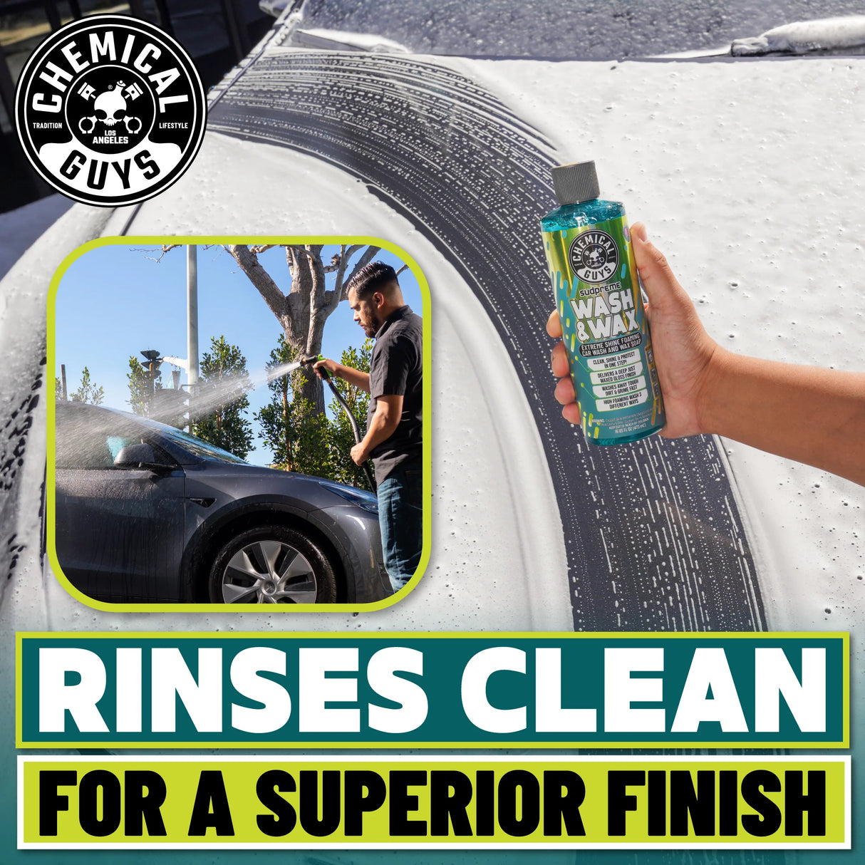 Chemical Guys Bilschampo Sudpreme Wash & Wax, 473 ml
