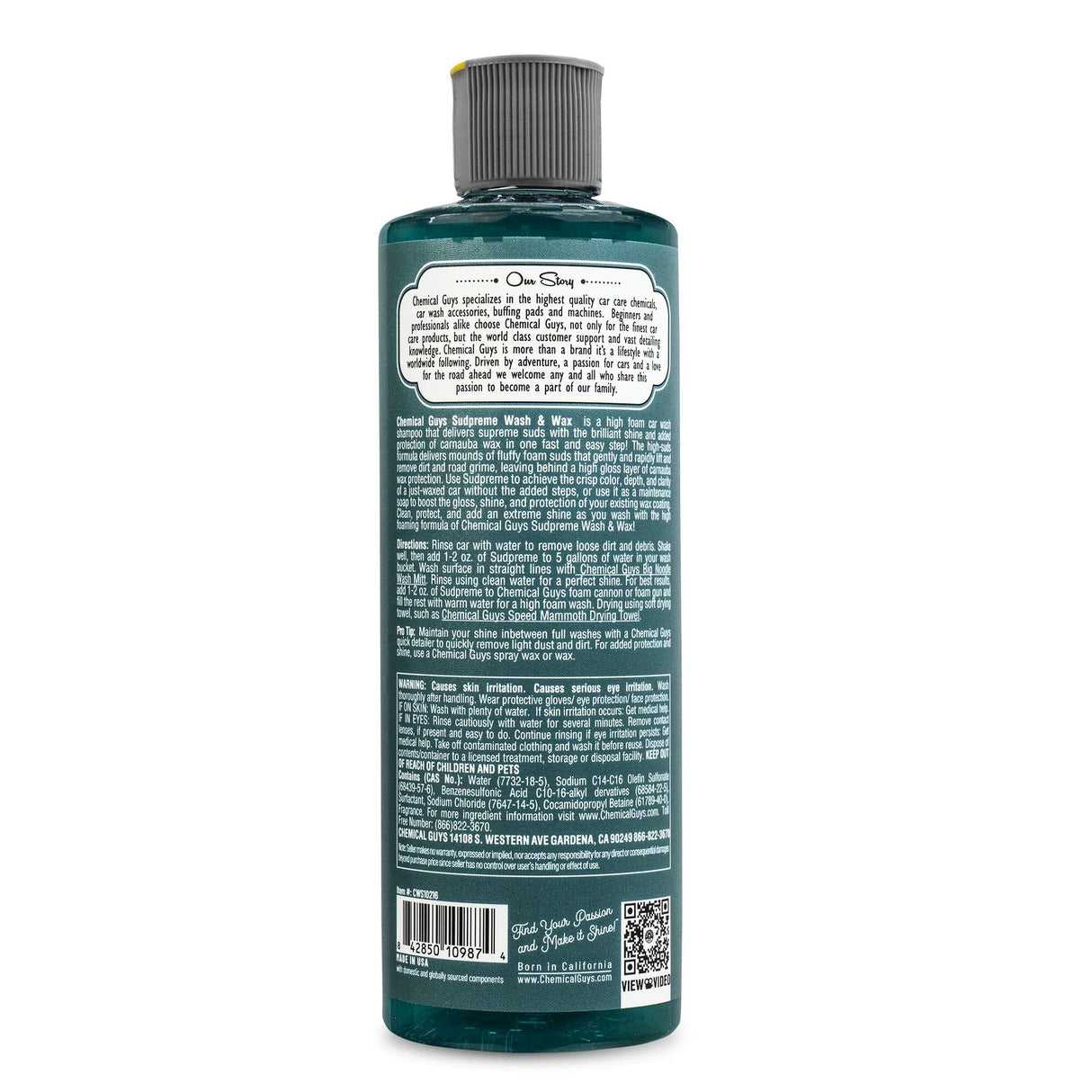 Chemical Guys Bilschampo Sudpreme Wash & Wax, 473 ml