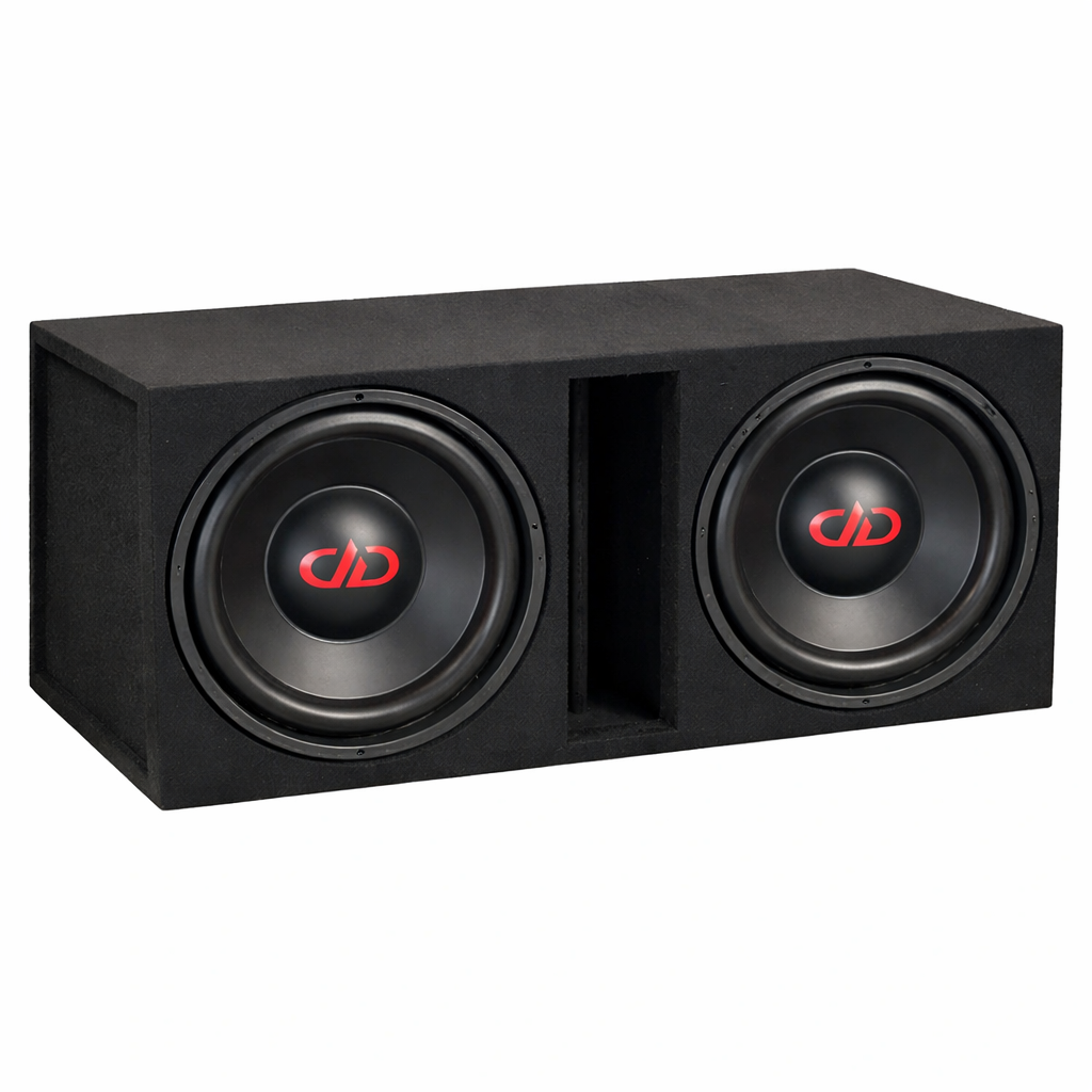 2-Pack DD Audio 212e-D2 i portad låda