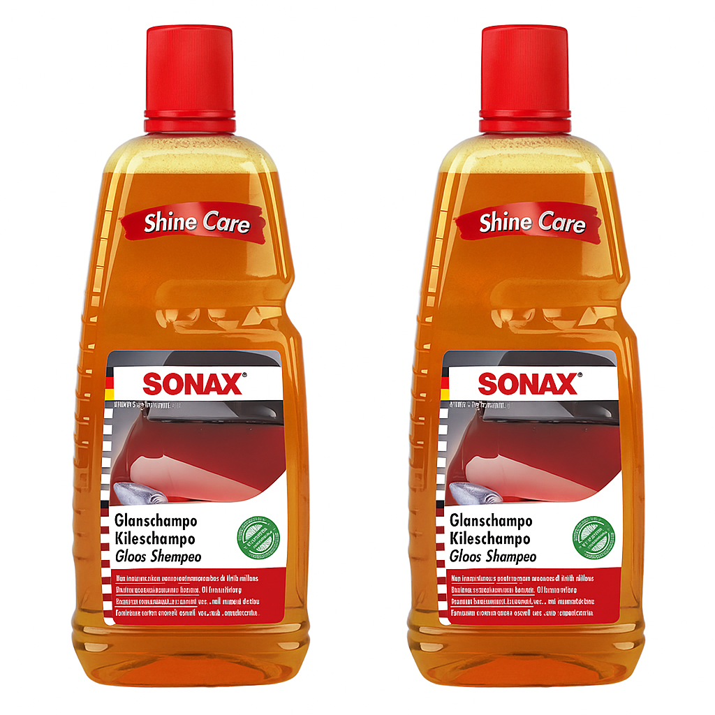 SONAX Glansschampo 2x1L – Effektiv och skonsam rengöring med glanshöjande effekt