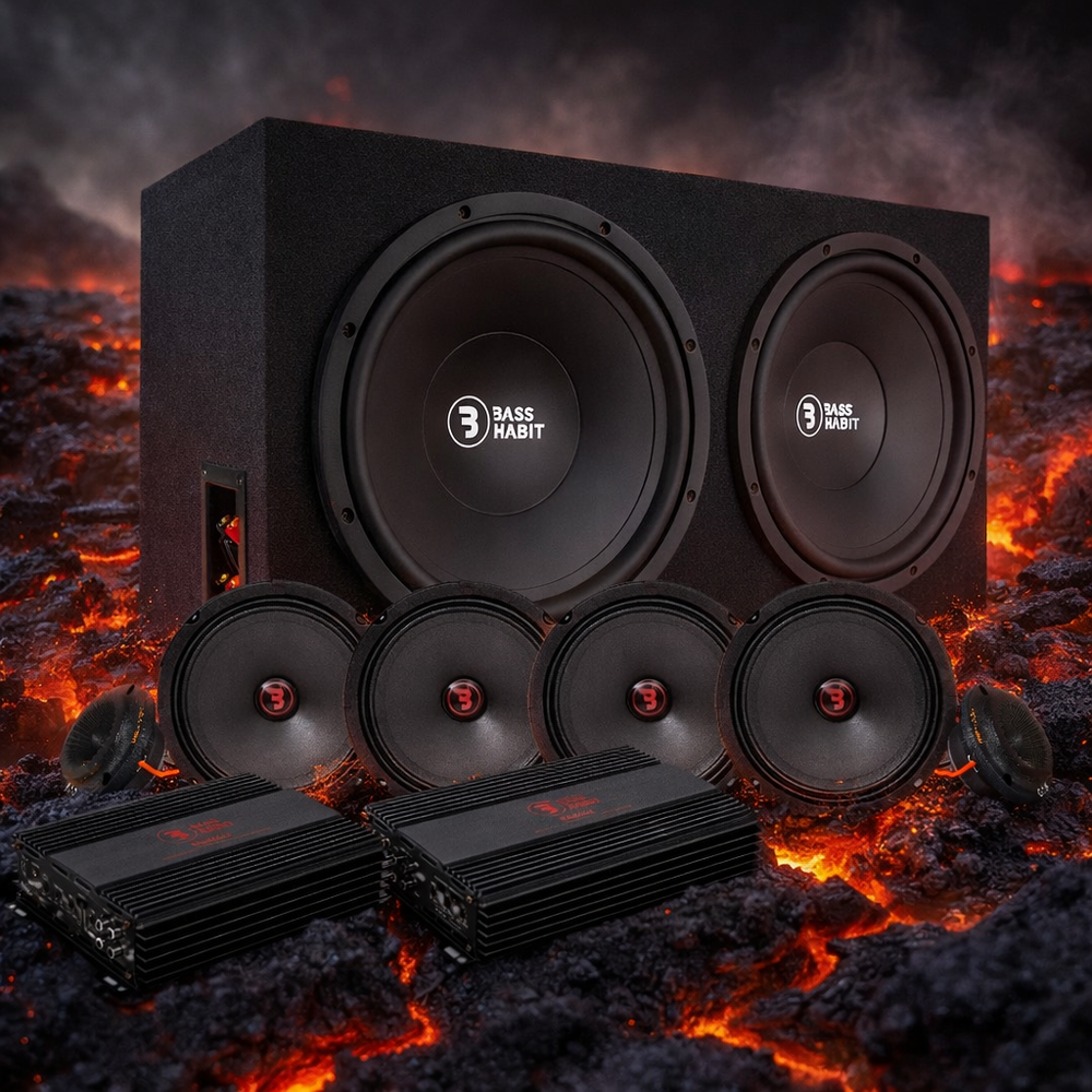 Bass Habit PL212 med SR165M, SPL super raggarpaket med steg