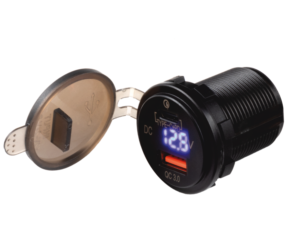 4Connect 4-600162 waterprof USB-charger with voltage display