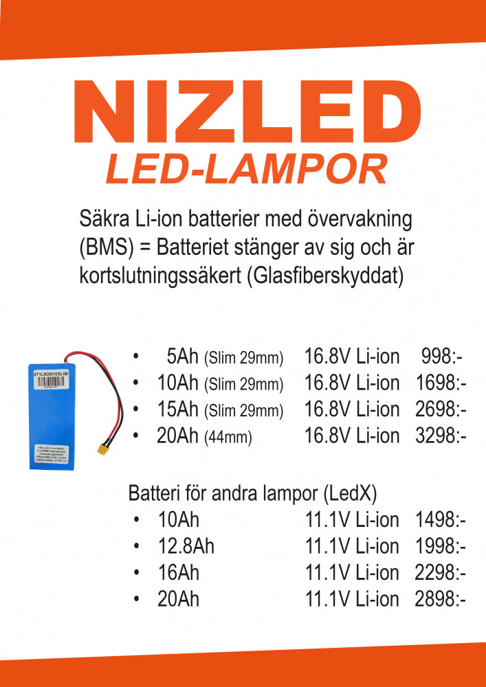Nizled värsting hjälmkit utan fläkt 2x40W 16,8v batteri/ mc drift