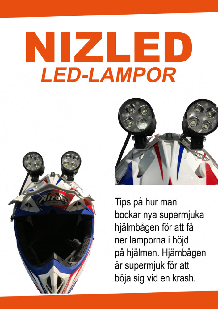 Nizled värsting hjälmkit utan fläkt 3x40w lampor för batt drift 16,8v