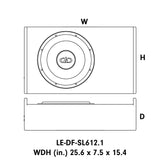 DD Audio LE-DF-SL612, 1x12 slim tum baslåda