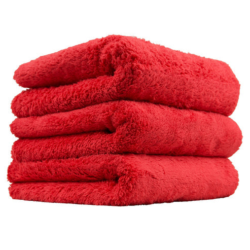 Chemical Guys Happy Ending Red Edgeless, 3-pack röd torkduk