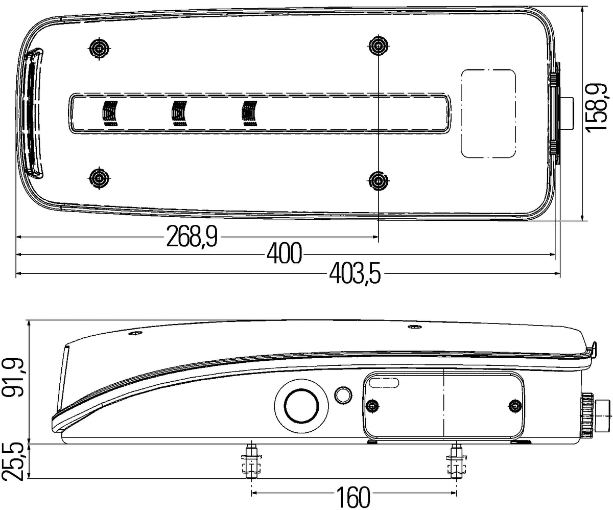 HELLA LED-baklampa Vänster 24V 8-polig