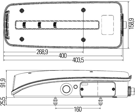 HELLA LED-baklampa Vänster 24V 8-polig