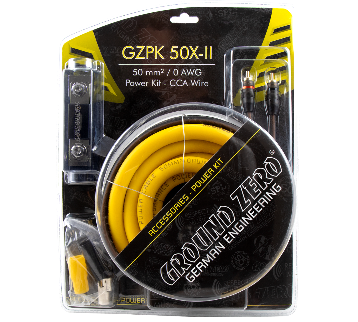 Ground Zero 50 mm2 CCA kabelkit