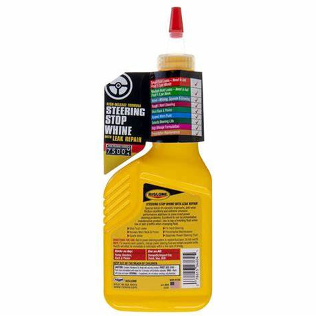 RISLONE Steering Stop Whine with Leak Repair – Styrservotillsats för Läckage, Oljud & Hård Styrning - 350 ml