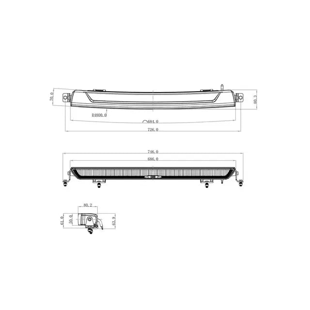 OZZ XB1 P27'' Extraljusramp Svart