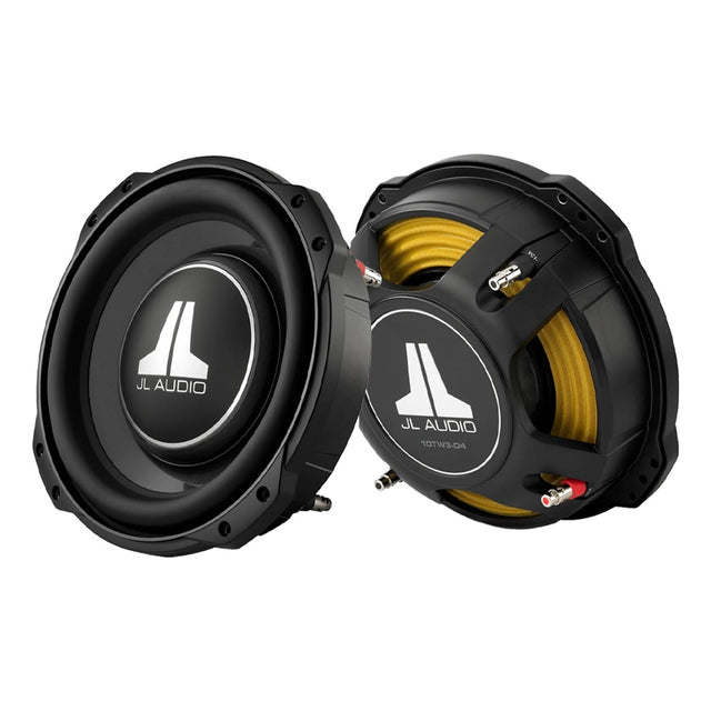2-pack JL Audio 10TW3-D4, slimmat 10 tums baselement