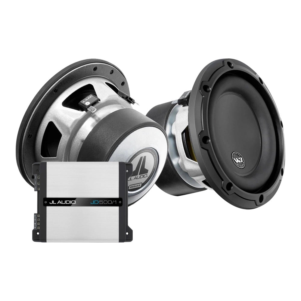 2-pack JL Audio 6W3v3-4 med JD500/1, 2x6.5 baspaket