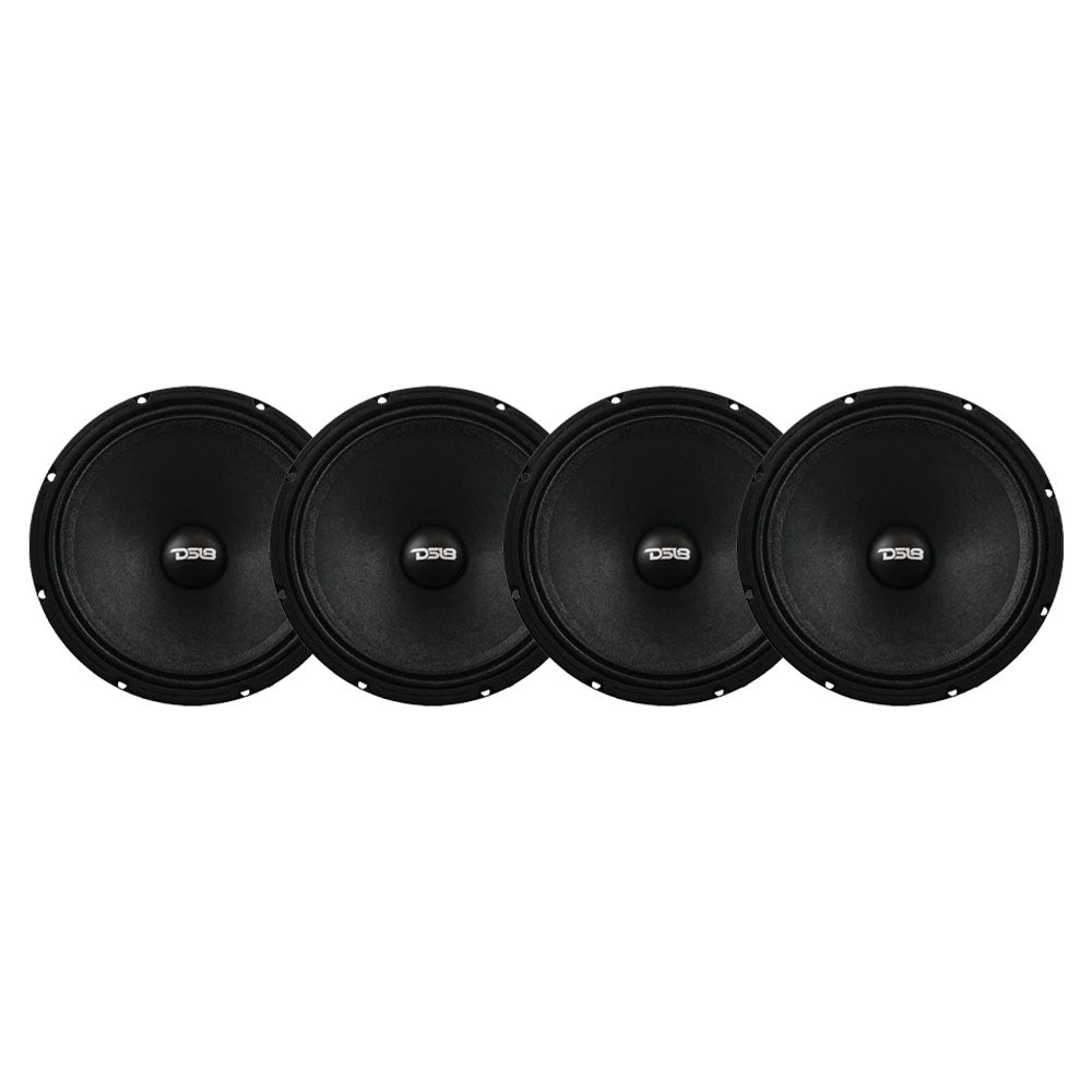 4-pack DS18 8PRO400MR-4, 8 tums midbas