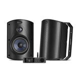 Dynavoice CA802BT & Polk Audio Atrium 6 Svarta Utomhushögtalare Stereopaket