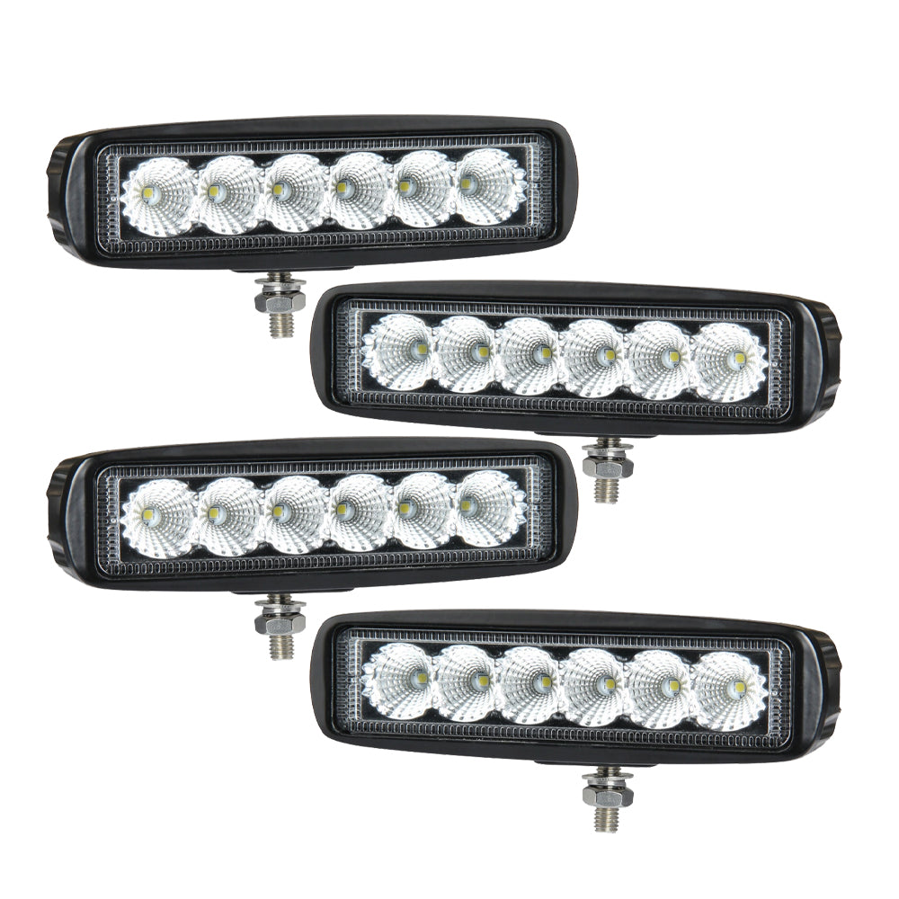 4-pack NIZLED B18RF, 15.8 cm back-/arbetsljus, 18W, arbetsljuspaket