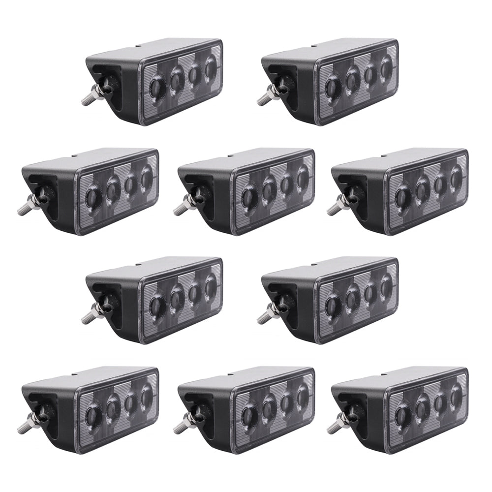 10-pack NIZLED B24RF, vinklat 13 cm back-/arbetsljus, 24W, arbetsljuspaket